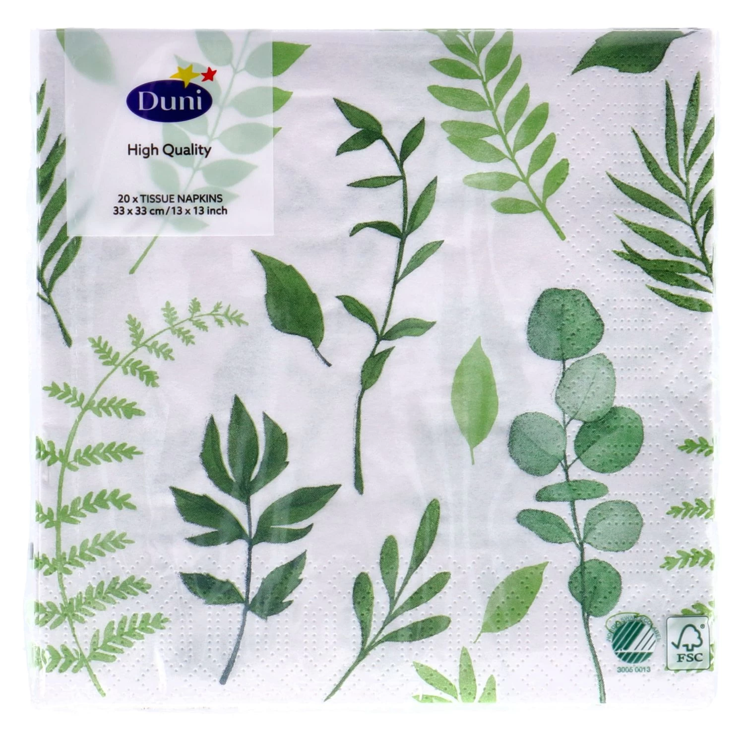 Servetten Greenery 33x33 Cm 4 Servetten Greenery 33x33 Cm - Afbeelding 2