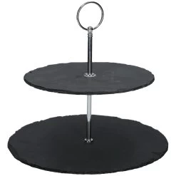 Alpina Etagère 2 Laags Leisteen 25 X 24 Cm