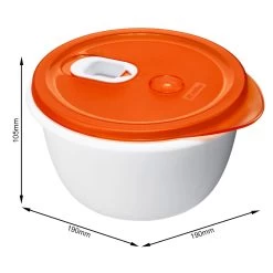 Rotho Magnetronschaal 1,5 L MICRO Papaya Rood -NL-Keuken Koning 101 2848 1 2