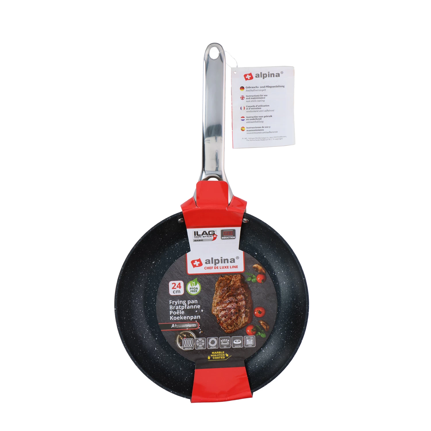 Alpina Koekenpan Antiaanbak 24 Cm Alle Warmtebronnen 3 Alpina Koekenpan Antiaanbak 24 Cm Alle Warmtebronnen