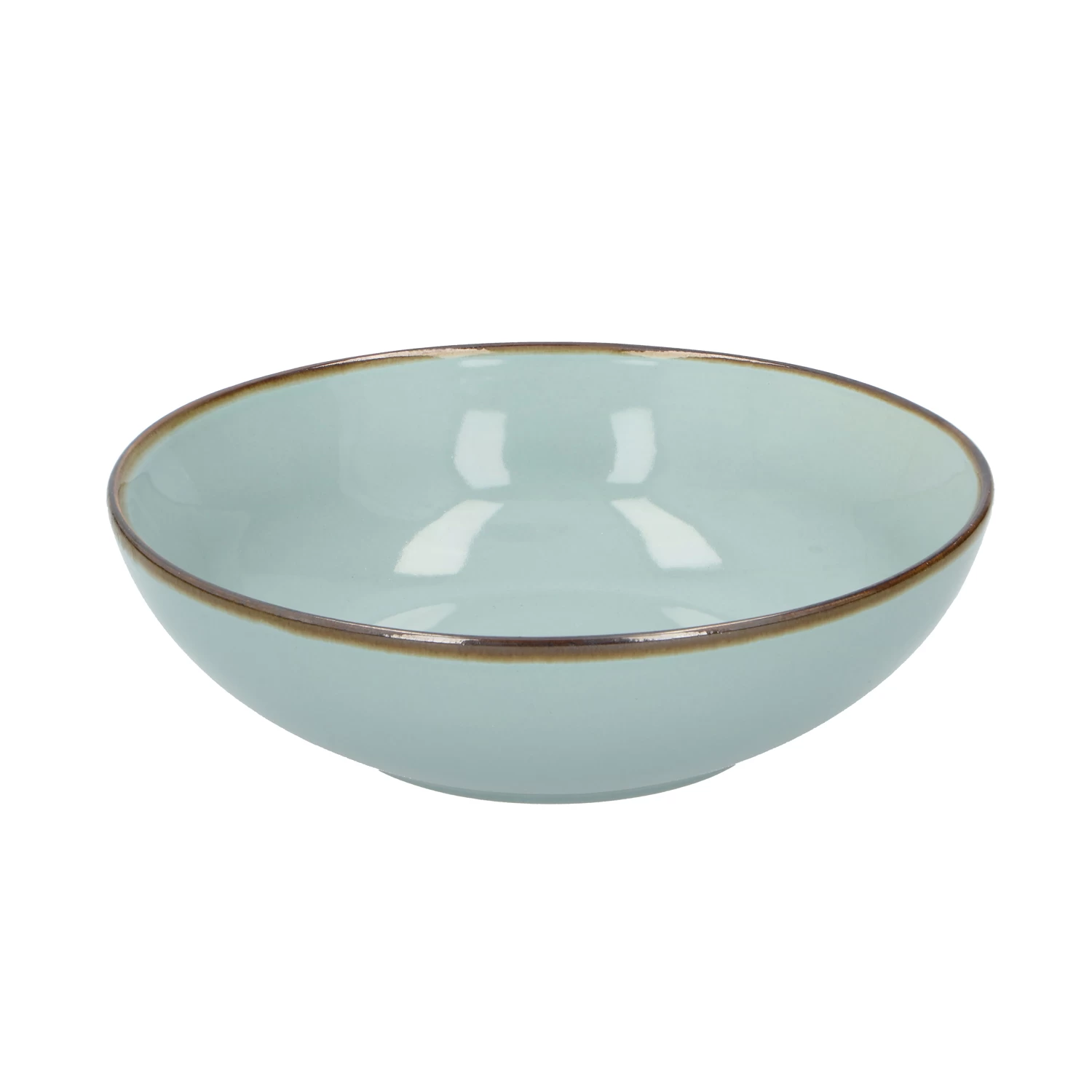 Kom 18 Cm Rond Keramiek Mintblauw 3 Kom 18 Cm Rond Keramiek Mintblauw