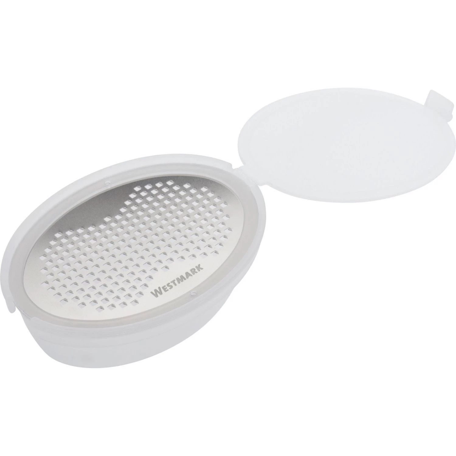 Westmark Nootmuskaatrasp Met Bakje Wit 3 Westmark Nootmuskaatrasp Met Bakje Wit