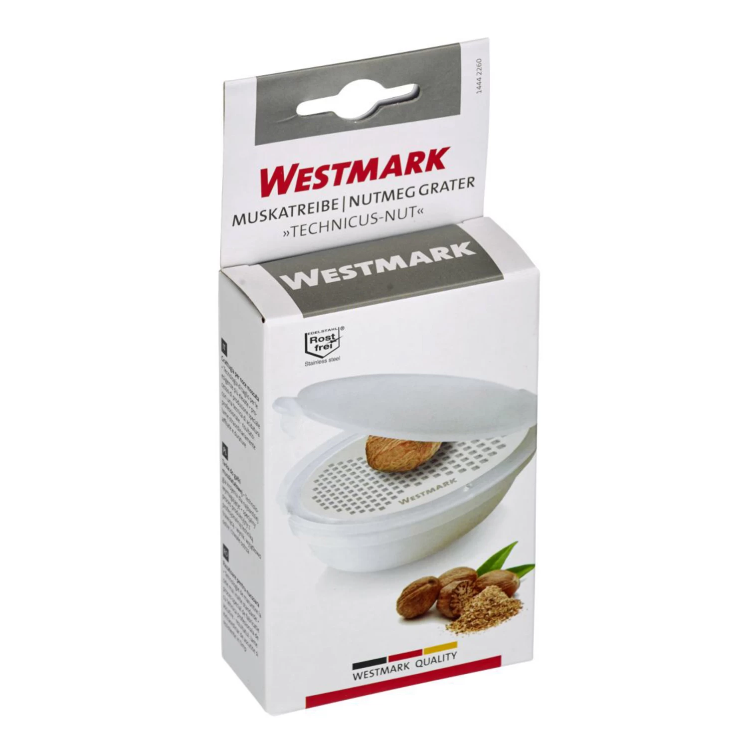 Westmark Nootmuskaatrasp Met Bakje Wit 5 Westmark Nootmuskaatrasp Met Bakje Wit - Afbeelding 3