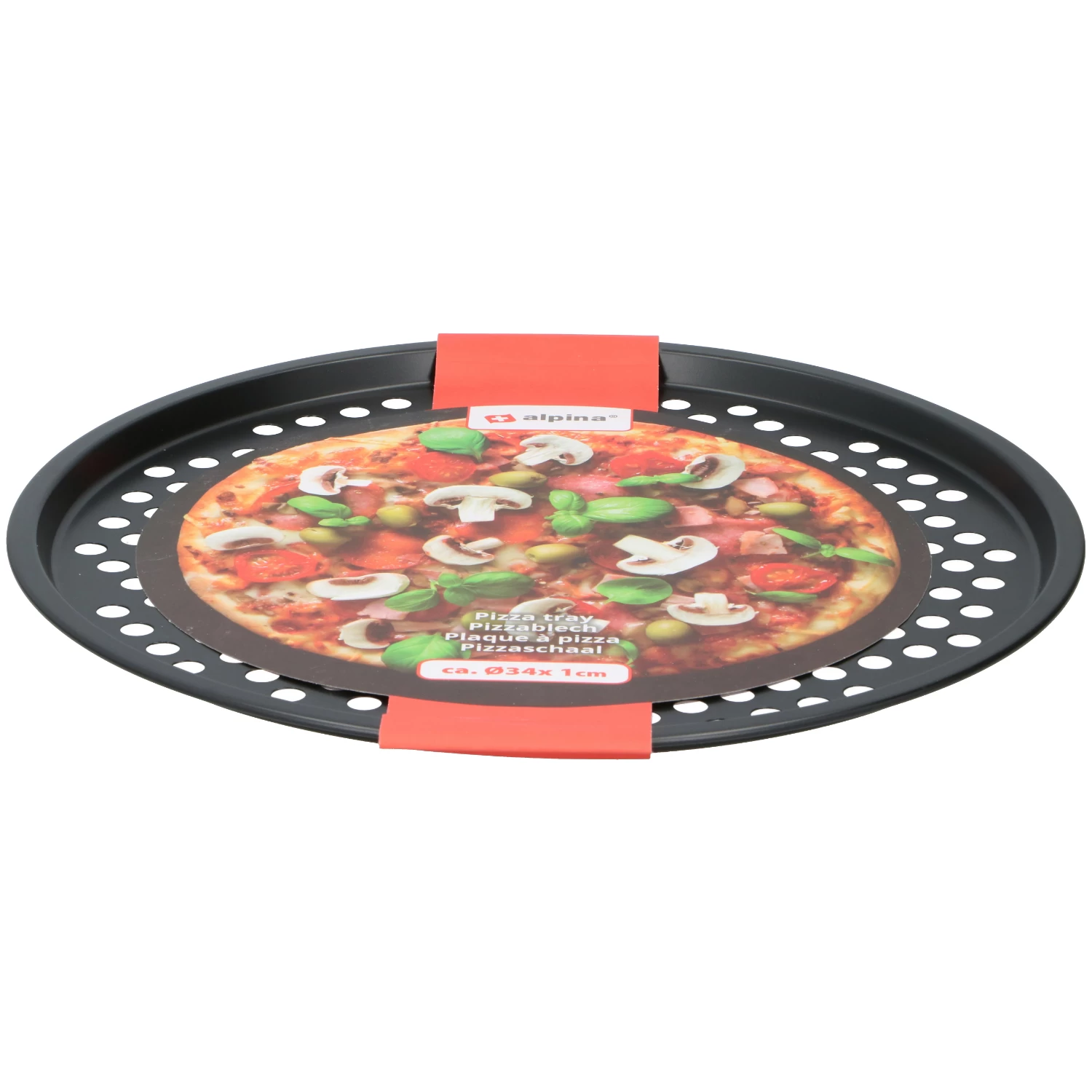 Alpina Pizzaschaal Ø 34 Cm 0,4 Mm Non-stick Coating 3 Alpina Pizzaschaal Ø 34 Cm 0,4 Mm Non-stick Coating