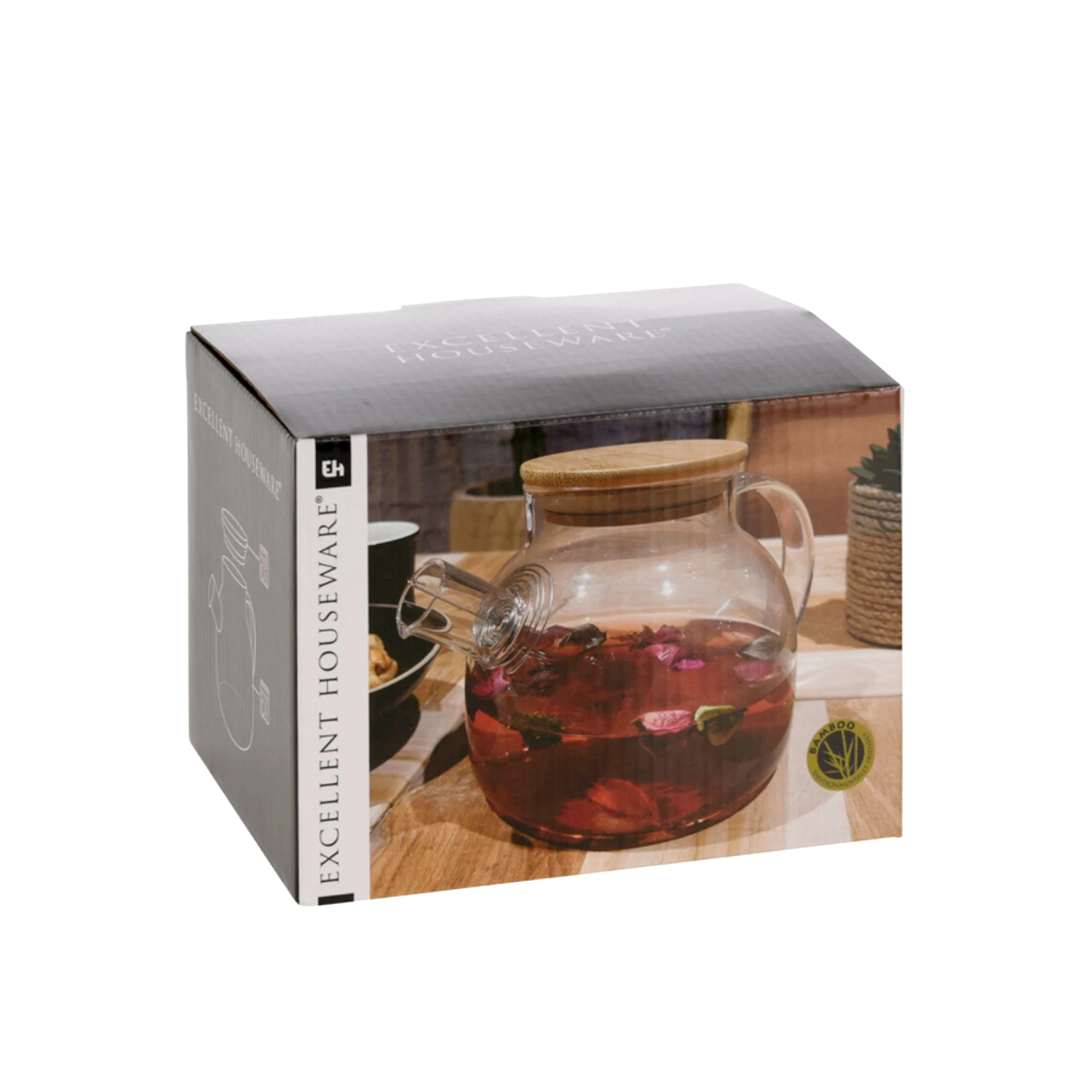 Excellent Houseware Theepot Borosilcaat 1 L 4 Excellent Houseware Theepot Borosilcaat 1 L - Afbeelding 2