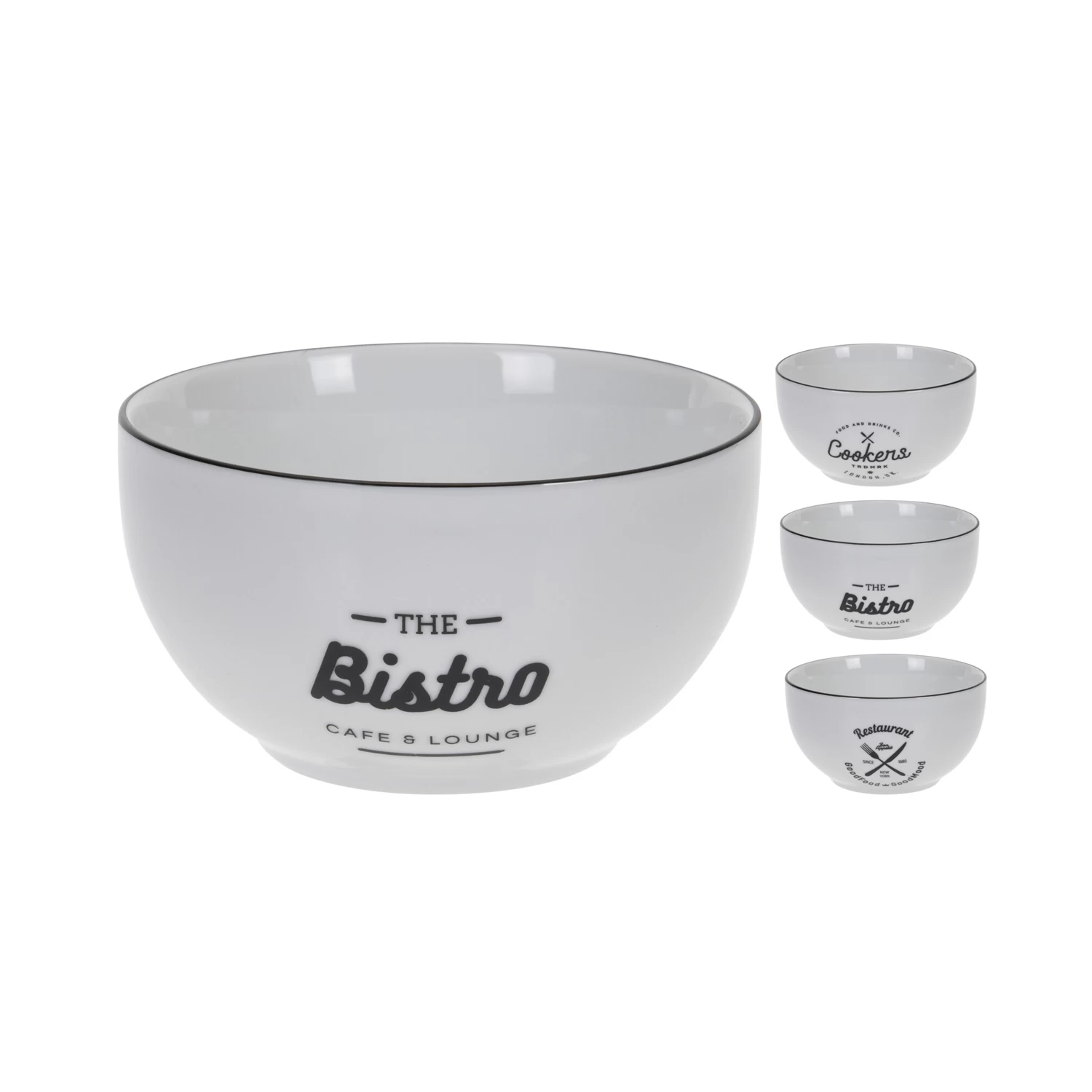 Kom Porselein Dia 14 Cm 3 Kom Porselein Dia 14 Cm