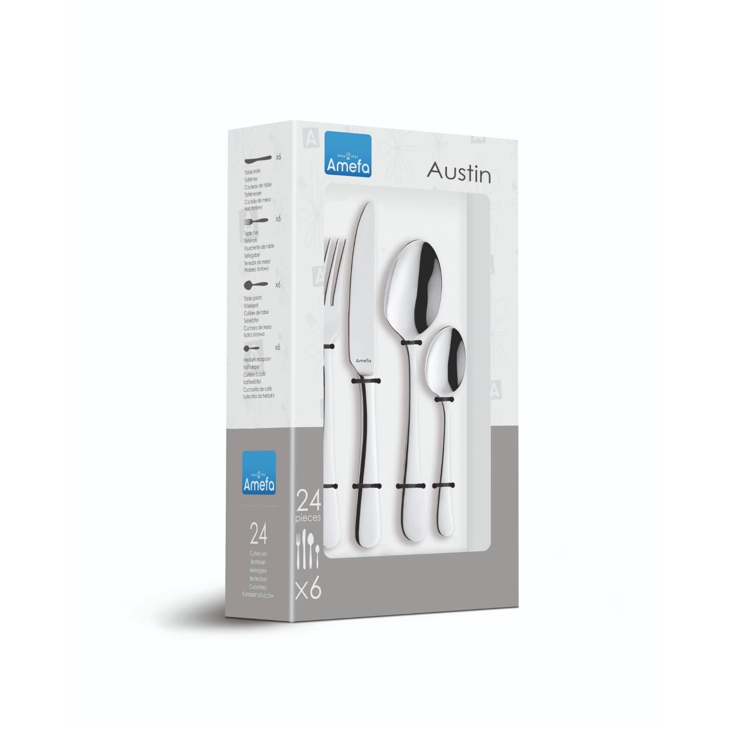 Amefa Austin Bestekset 24-delig 3 Amefa Austin Bestekset 24-delig