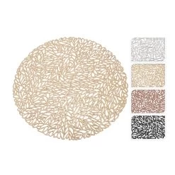 Placemat 35Cm Rond 4Ass Kleur