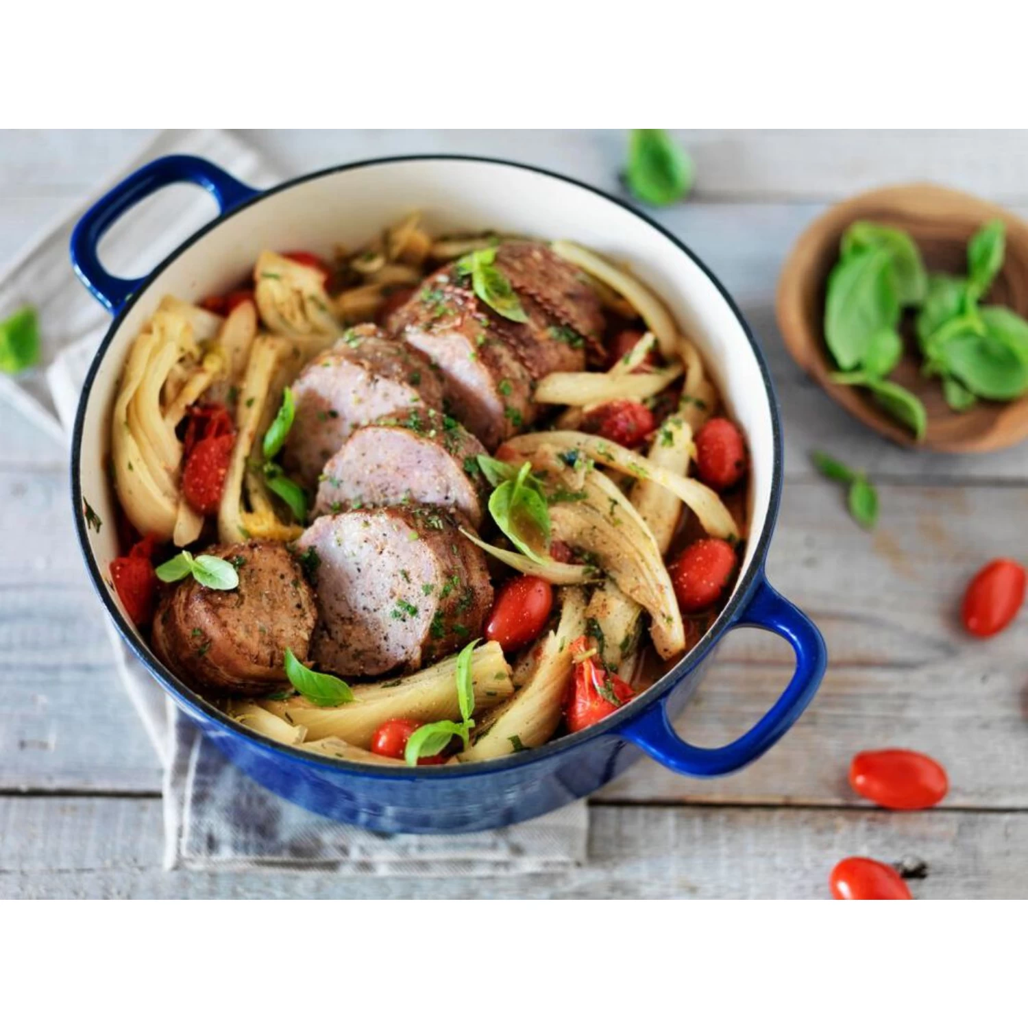 BK Bourgogne Braadpan Ø28 Cm Royal Blue 4 BK Bourgogne Braadpan Ø28 Cm Royal Blue - Afbeelding 2