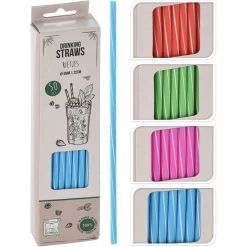 Rietjes Plastic 50 Stuks Assorti Kleur -NL-Keuken Koning 102 4890 1
