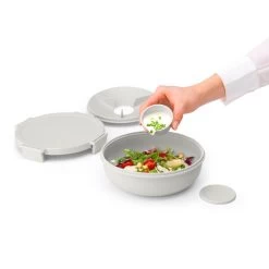 Brabantia Make En Take Salade Lunchkom 1,3 Liter Lichtgrijs -NL-Keuken Koning 102 6368 3 1