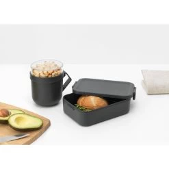 Brabantia Make En Take Lunchset 2 Delig Dark Grey 10 Brabantia Make En Take Lunchset 2 Delig Dark Grey -NL-Keuken Koning 102 6665 4 1 1