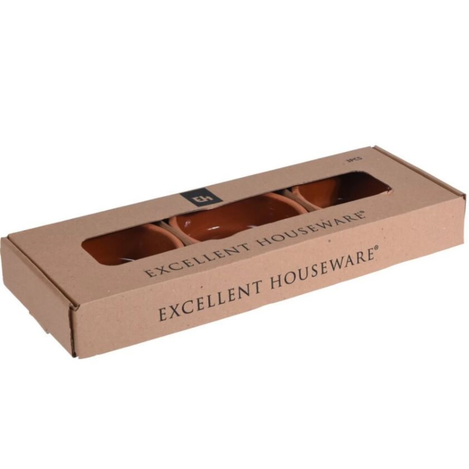 Excellent Houseware Tapasschalen Terracotta3 Stuks 4 Excellent Houseware Tapasschalen Terracotta3 Stuks - Afbeelding 2