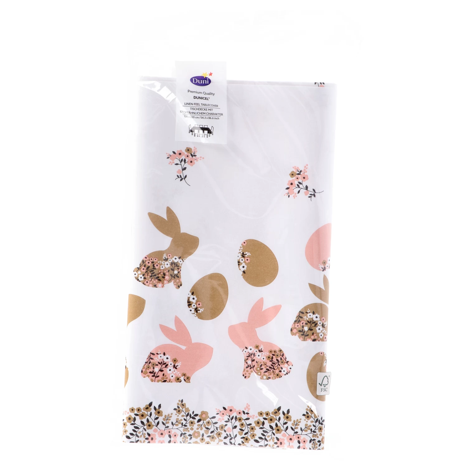 Paas Tafellaken Blooming Bunnies 138x220 Cm 4 Paas Tafellaken Blooming Bunnies 138x220 Cm - Afbeelding 2