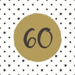 Servetten 60th Birthday 33x33 Cm