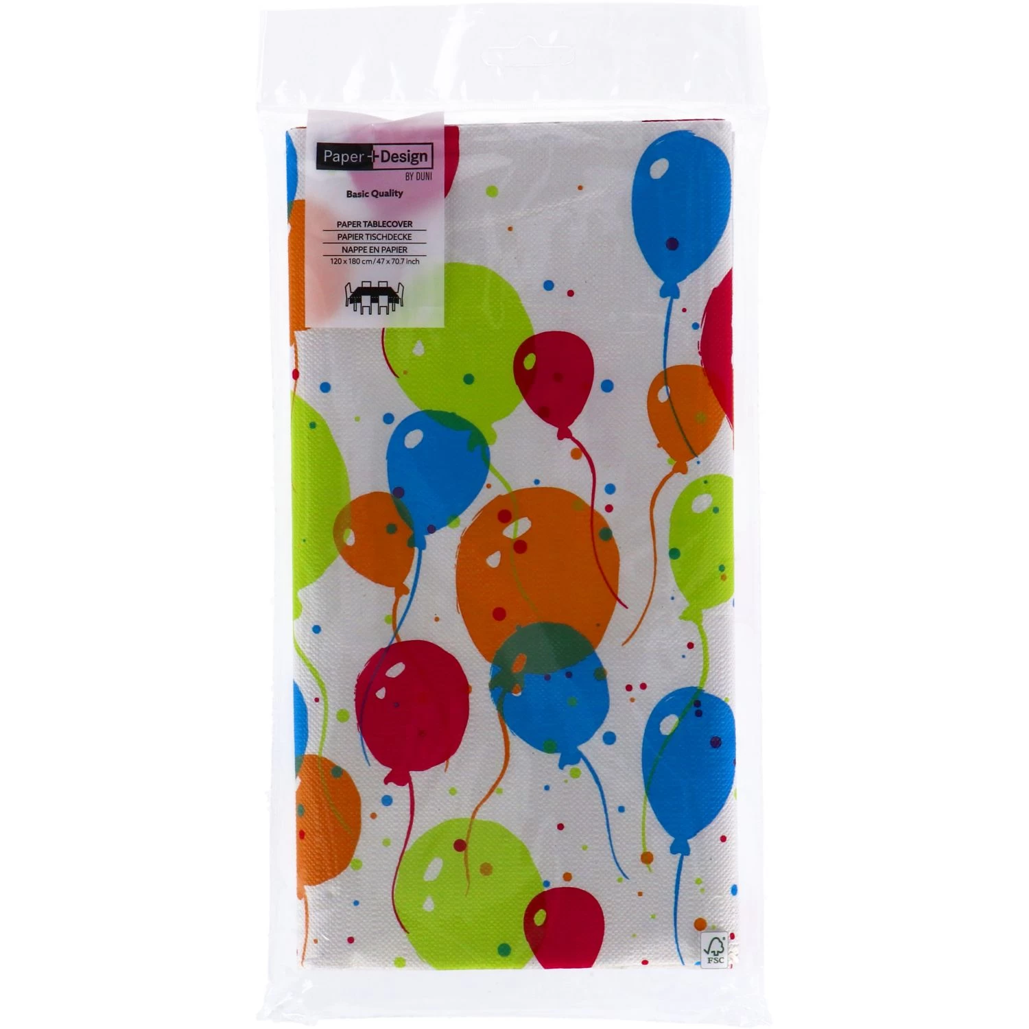 DUNI Tafellaken Splash Balloons 120x180 Cm 3 DUNI Tafellaken Splash Balloons 120x180 Cm