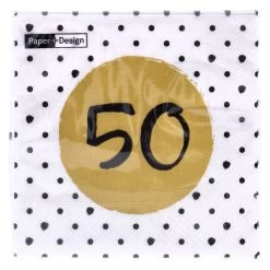 Servetten 50th Birthday 33x33 Cm