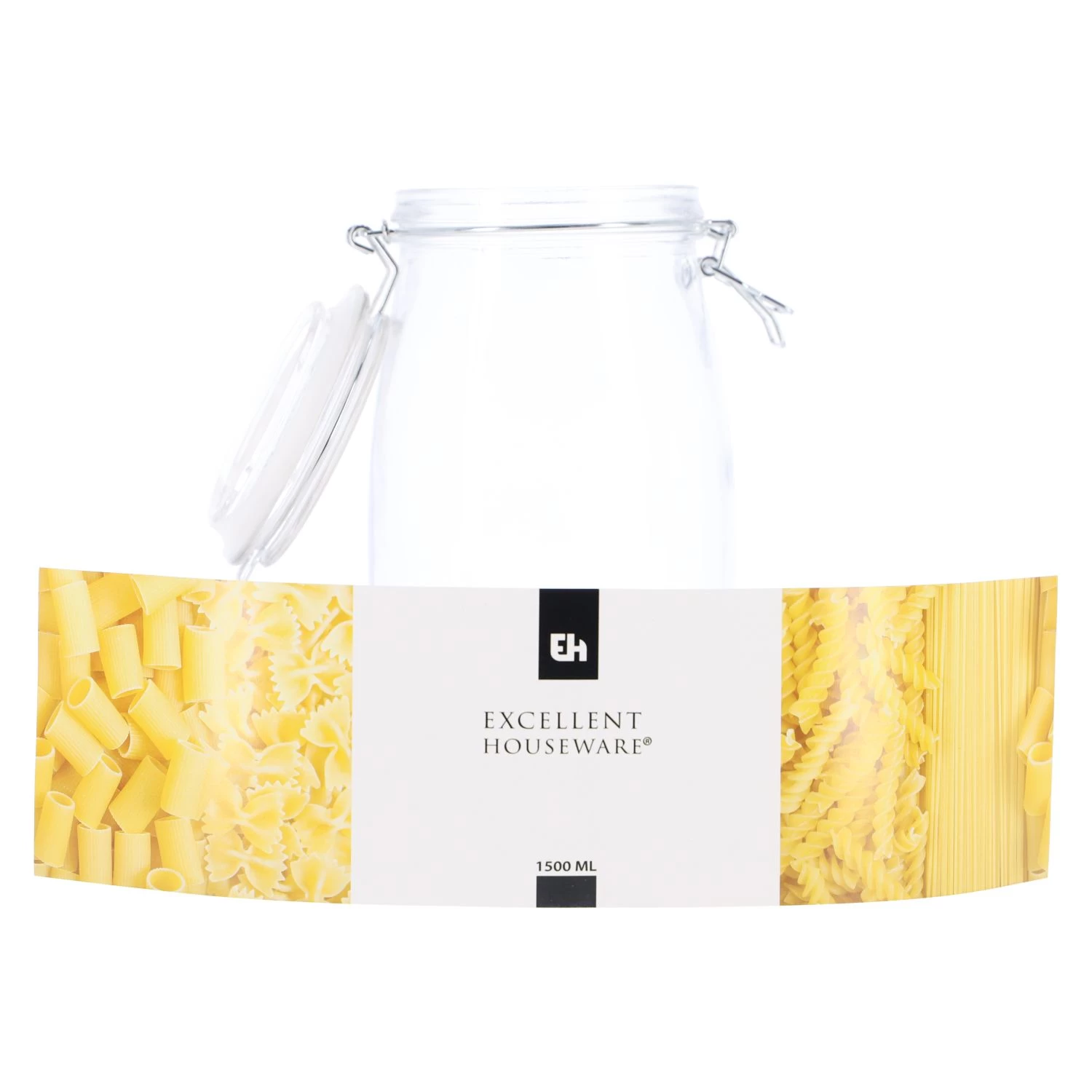 Excellent Houseware Voorraadpot Met Deksel 1,5 L 4 Excellent Houseware Voorraadpot Met Deksel 1,5 L - Afbeelding 2