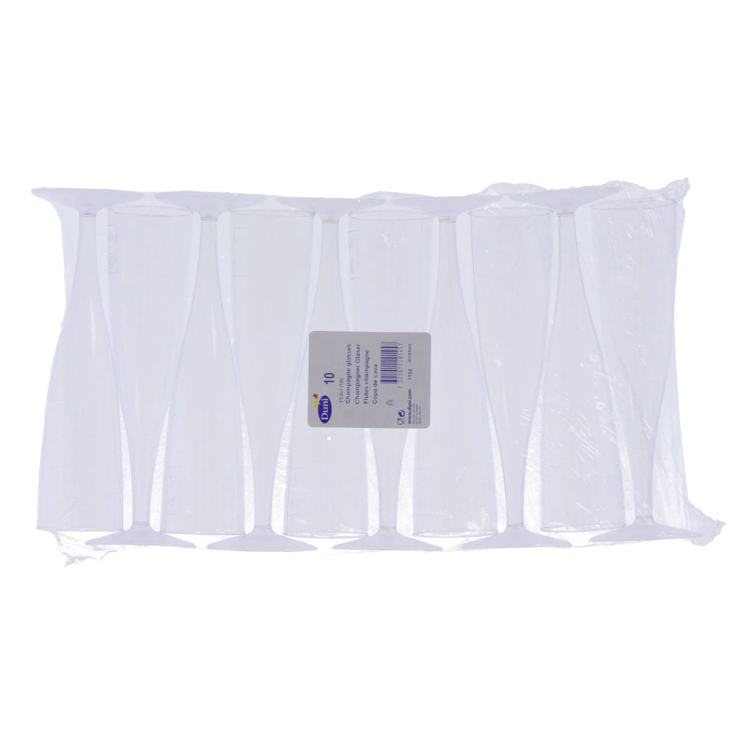 Duni Champagneglazen Crystallo Plastic 10 Stuks 3 Duni Champagneglazen Crystallo Plastic 10 Stuks